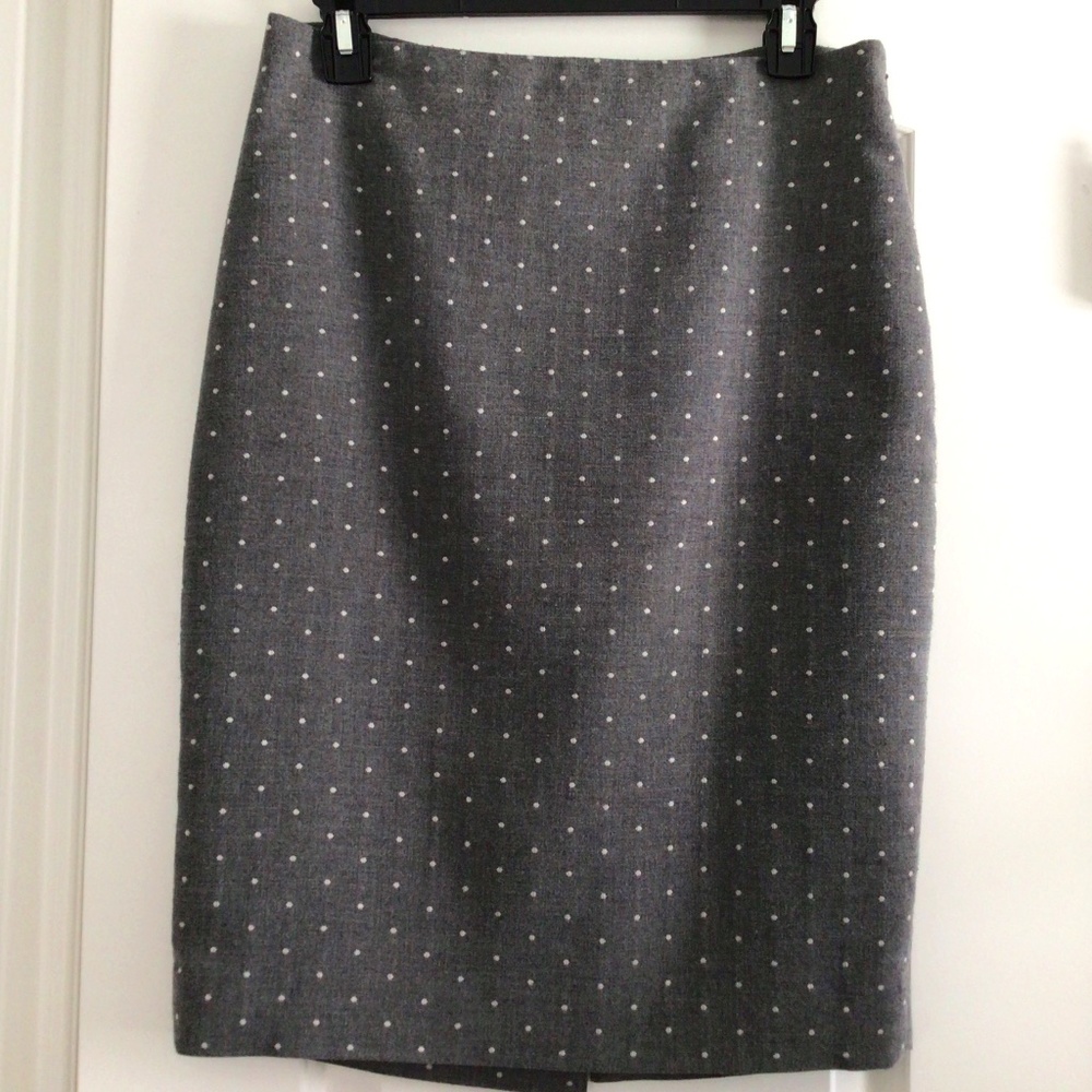 The Limited Gray White Dots Pencil Skirt Size 6